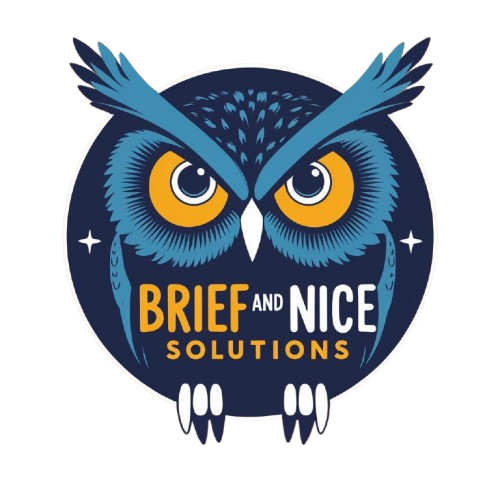 graphic of owl. text is brief and nice solutions